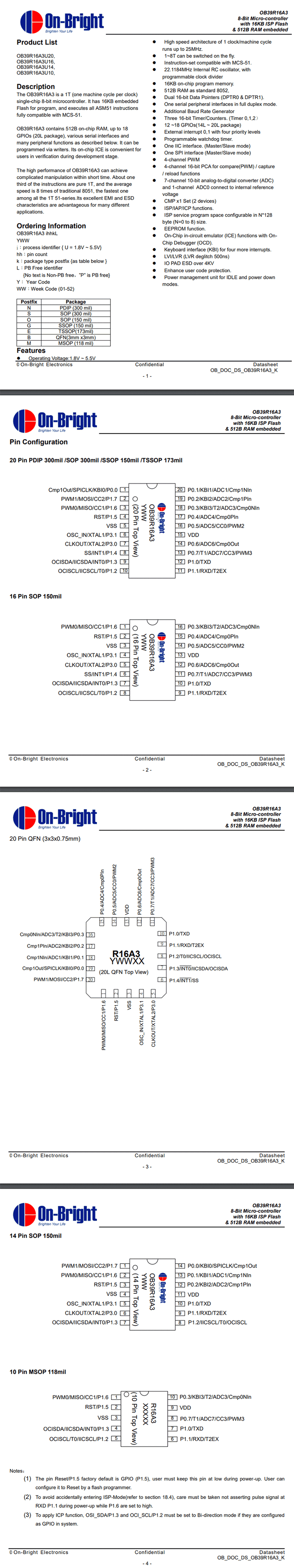 OB39R16A3U20BP規格書